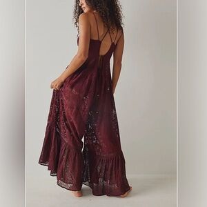 Free People Intimately Make Me Love You Romper Patchwork Lace Tiered Jumpsuit